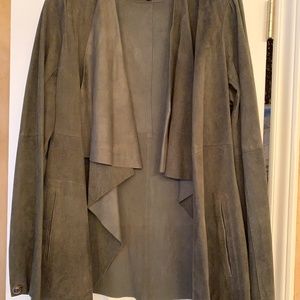 Worth Brand Jacket, dark olive leather, size M